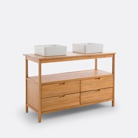 Acacia dubbel wastafelmeubel L130cm, Cheira