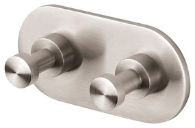 Geesa Nemox handdoekhaak dubbel RVS geborsteld