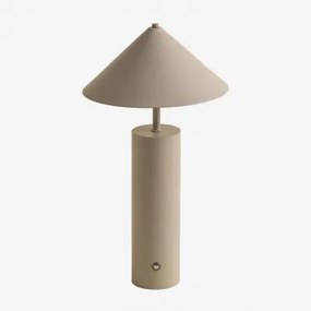 Draadloze Led-tafellamp Mayra Beige – Crème - Sklum