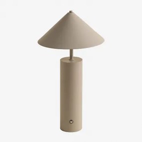 Draadloze Led-tafellamp Van Ijzer Mayra Beige – Crème - Sklum