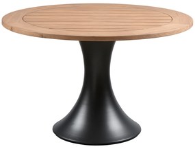 Exotan Charley - Dining tuintafel - Rond - Aluminium - Teak - Naturel - ø122cm - Exotan