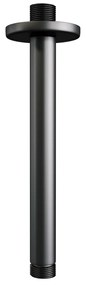 Brauer Stripe inbouw regendouche met 25cm hoofddouche, met plafondarm, glijstang en 3 standen handdouche set 24 zwart mat
