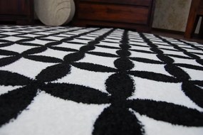Tapijt SKETCH - F757 room/zwart - Ruit