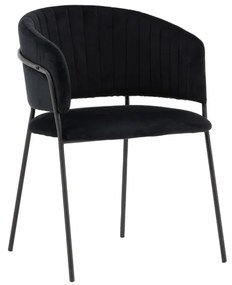 Jörn Eetkamerstoel - Stefan - Zwart - Fluweel - Jörn