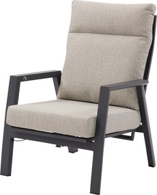 Barolo lounge tuinstoel verstelbaar aluminium antraciet