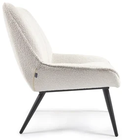 Kave Home Marlina Witte Boucle Fauteuil