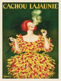 Kunstdruk Cachou Lajaunie Smoking Lady (Vintage Cigarette Ad) - Leonetto Cappiello, (30 x 40 cm)