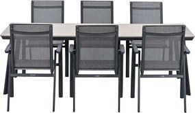 Garden Impressions Santana tuinset 7-delig - Penedo tuintafel 230x100 cm