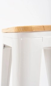 Torix lage kruk van natuurlijk hout