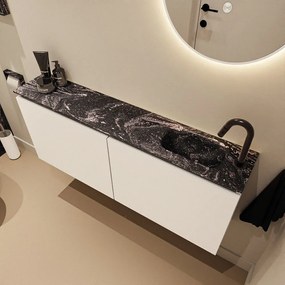 Mondiaz Ture DLux toiletmeubel 120cm talc met wastafel lava rechts met kraangat