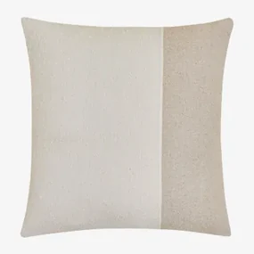 Vierkant Katoenen Kussen (45x45 Cm) Louisa Wit - Beige – Linnen - Sklum