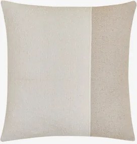 Vierkant Kussen 45x45 Cm Van Katoen Louisa Wit - Beige – Linnen - Sklum