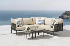 Hoek loungeset 5 personen Aluminium/wicker Grijs  Coco Ibiza
