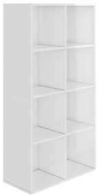vidaXL Boekenkast/dressoir 66x30x130 cm bewerkt hout hoogglans wit