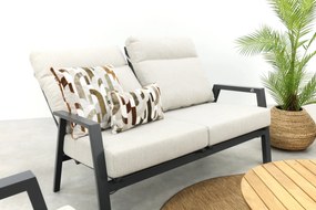 Lagos/Mindo stoel-bank loungeset 5-delig verstelbaar - Antraciet