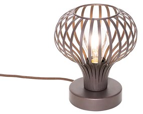 Moderne tafellamp bruin - Saffira Modern E27 rond Binnenverlichting Lamp