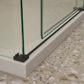 Saniclear Supreme douchecabine 90x90cm anti-kalk zwart mat