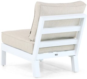 Hoek loungeset 6 personen Aluminium/Polywood (teakfinish) Wit  Lifestyle Garden Furniture Bilbao
