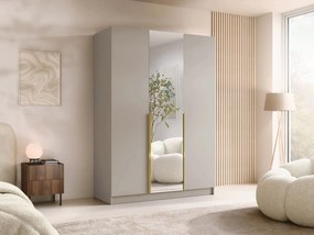 Kledingkast Closico 197, Kasjmier, Gouden, 215x150x58cm, 148.5 kg, Kledingkast deuren: Met scharnieren