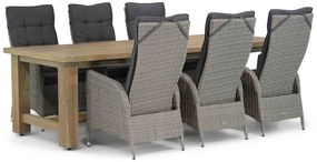 Tuinset 6 personen 260 cm Wicker Grijs Garden Collections Lincoln/Fourmile