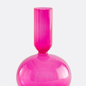 Kandelaar in glas H17 cm