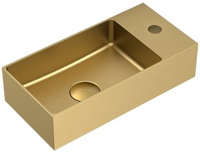 Sapho Aurum fontein met kraangat 36x18cm goud mat