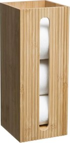 5Five Toiletrolhouder Reservoir - Bamboe - Bruin - 3 Rollen - 36 cm Hoog - Badkamer & Toilet Accessoire
