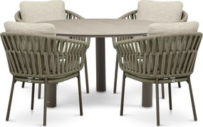 Tuinset 4 personen 140 cm Rope Zand/Beige Coco Viento/Trino