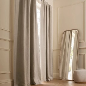 Verduisteringsgordijn van gewassen linnen, verborgen lipjes, Private