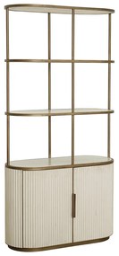 Richmond Interiors Tivoli Open Wandkast Beige Goud - 100x45x197cm.