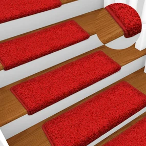 vidaXL Trapmatten 10 st 65x25 cm rood