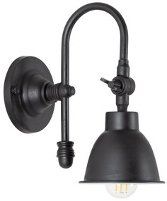 Messing Wandlamp Pasco Antiek Zwart