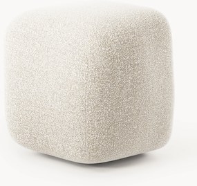 Hoge bouclé poef Wolke