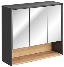 Comad Borneo Cosmos 841 FSC spiegelkast 80cm eiken/grijs