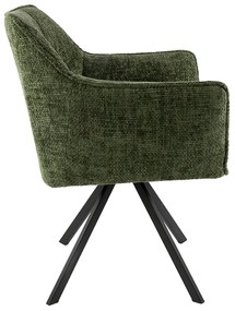 Velvet Eetkamerstoel Draaibaar Groen