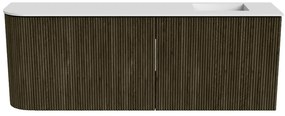 Mondiaz Joya 110cm toiletmeubel ronding links shadow met wastafel faye rechts 1 kraangat talc