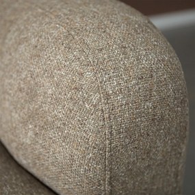 Moderne Hoekbank Rechts Taupe Stof