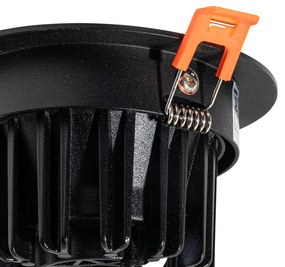 Inbouwspot zwart 9,5cm incl. LED 1300 lm dimbaar IP65 - Gaius IP65 rond Binnenverlichting Lamp