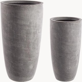 Hoge plantenpotten Cement, 2-delig