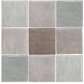 Wandtegel Terre D'Azur Maroc 11,5x11,5cm taupe mix glans