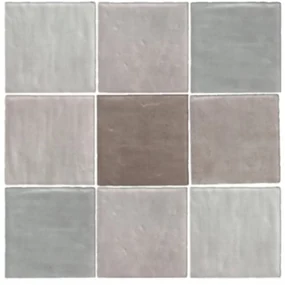 Wandtegel Terre D'Azur Maroc 11,5x11,5cm taupe mix glans
