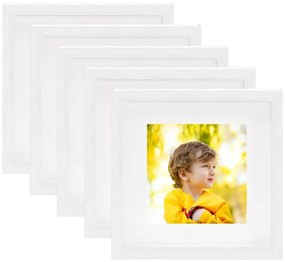 vidaXL Fotolijsten 5 st voor 20x20 cm foto 3D 28x28 cm wit