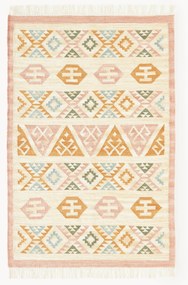 Handgeweven Kelim vloerkleed Anisa van wol