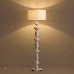Retro vloerlamp beige met stoffen kap 160cm - Captain