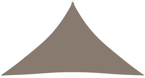 vidaXL Zonnescherm driehoekig 3,5x3,5x4,9 m oxford stof taupe