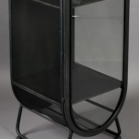 Dutchbone Oval Ovale Vitrine Zwart Metaal - 46x46x181cm.