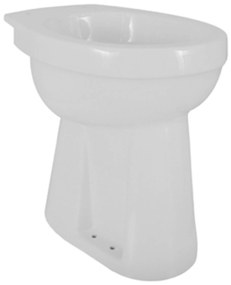 Saqu Ecoline verhoogd staand toilet met vlakspoel en verticale afvoer 45,5cm Wit