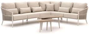 + 10% kassakorting | Hoek loungeset Bellagio | 6 personen | Loungeset Beige | Hoekbank Aluminium | 331x237.5cm | Kees Smit Tuinmeubelen