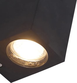 Smart wandlamp zwart van kunststof incl. 2 Wifi GU10 - Baleno