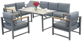 Guarda Comida 7 Garden Point stalen tuinmeubelen antraciet